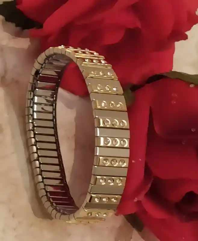 Formal Jewelry UNIQUE Gift 24k Gold Bracelet for women 1.75ct HANDMADE 87 Swarovski Crystal Diamond Gem 1