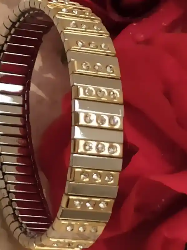 Formal Jewelry UNIQUE Gift 24k Gold Bracelet for women 1.75ct HANDMADE 87 Swarovski Crystal Diamond Gem 1